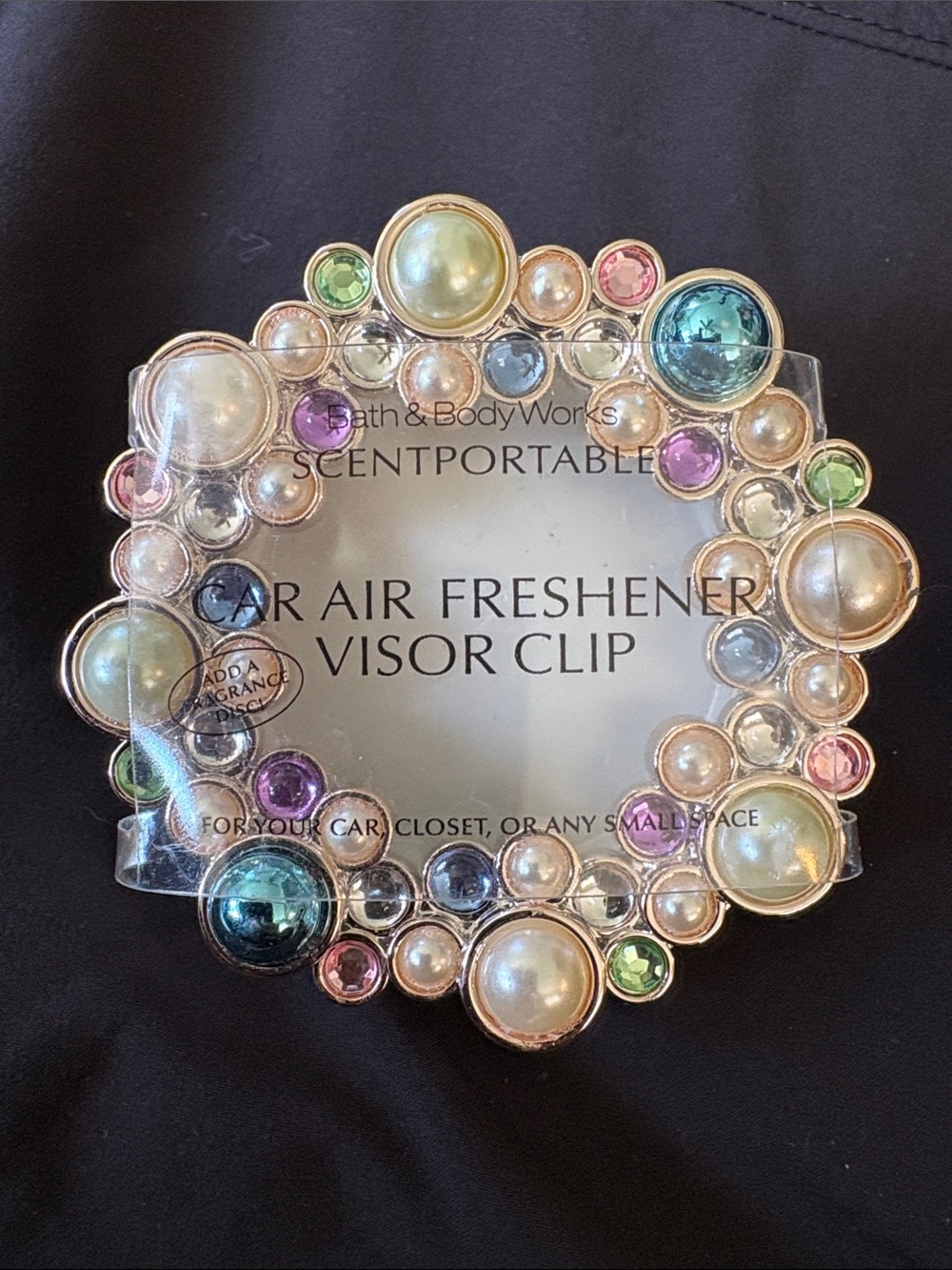 Bath & Body Works Multi-Color Pearl & Gem Scentportable Visor Clip